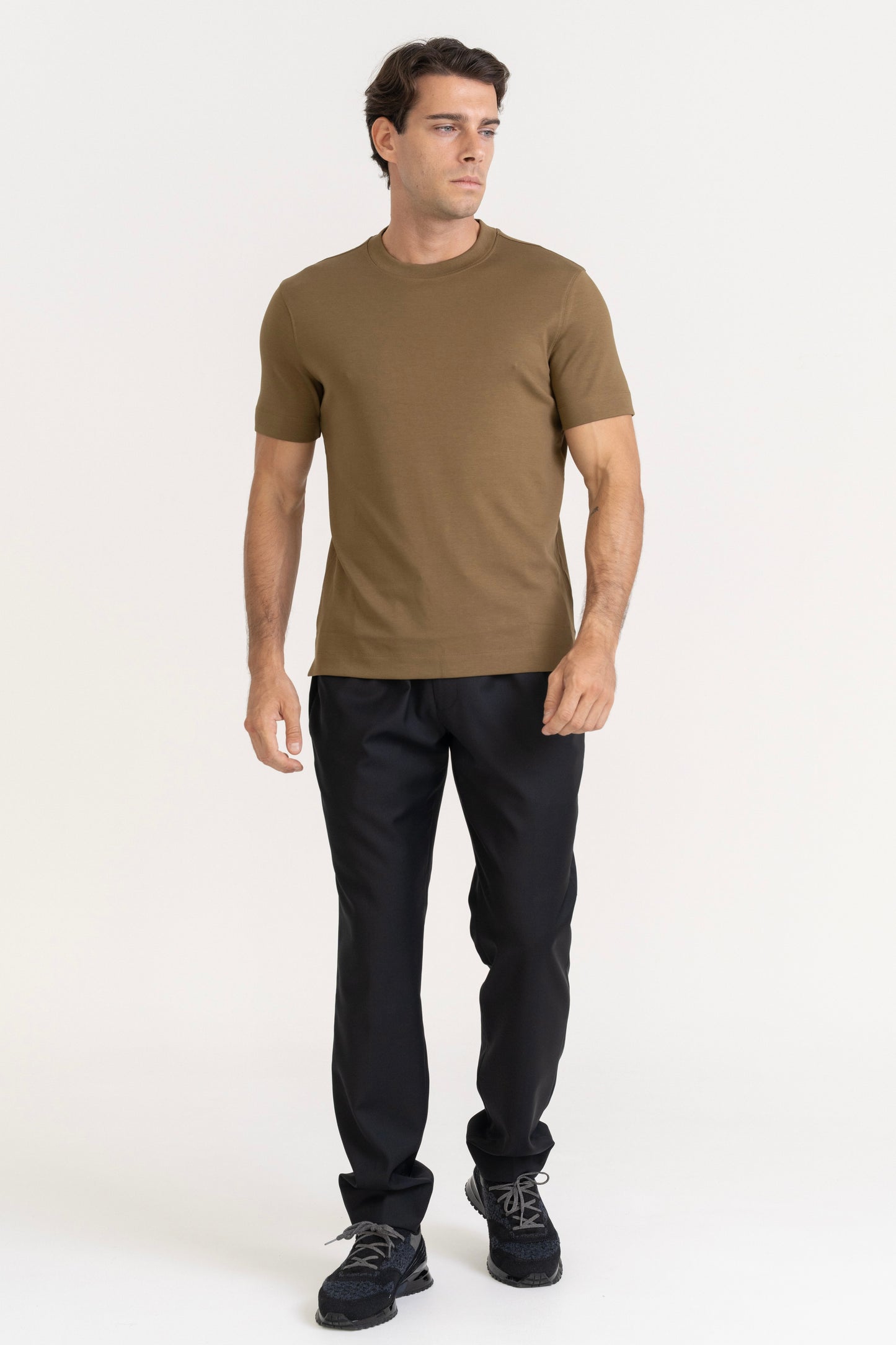 LUXE MODAL T-SHIRT - TOBACCO