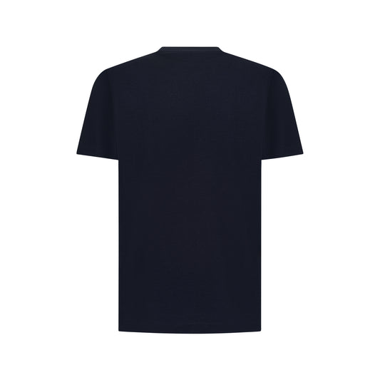 COTTON PIQUÉ T-SHIRT - MARINO