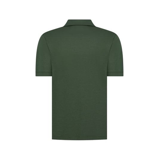 MERCERISED COTTON POLO - VERDE