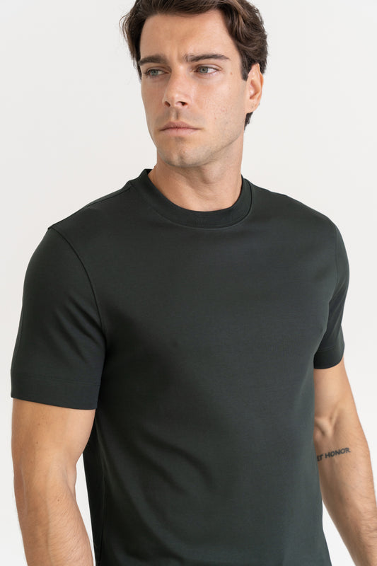 LUXE MODAL T-SHIRT - BOTTLE GREEN
