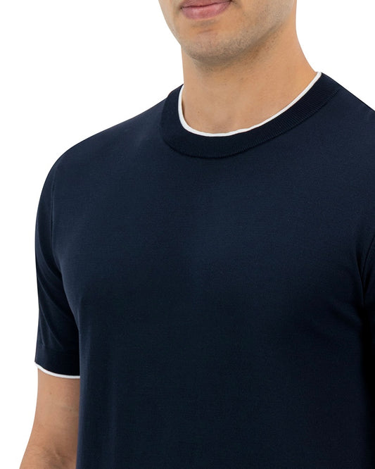 LINEA KNIT T-SHIRT - MIDNIGHT