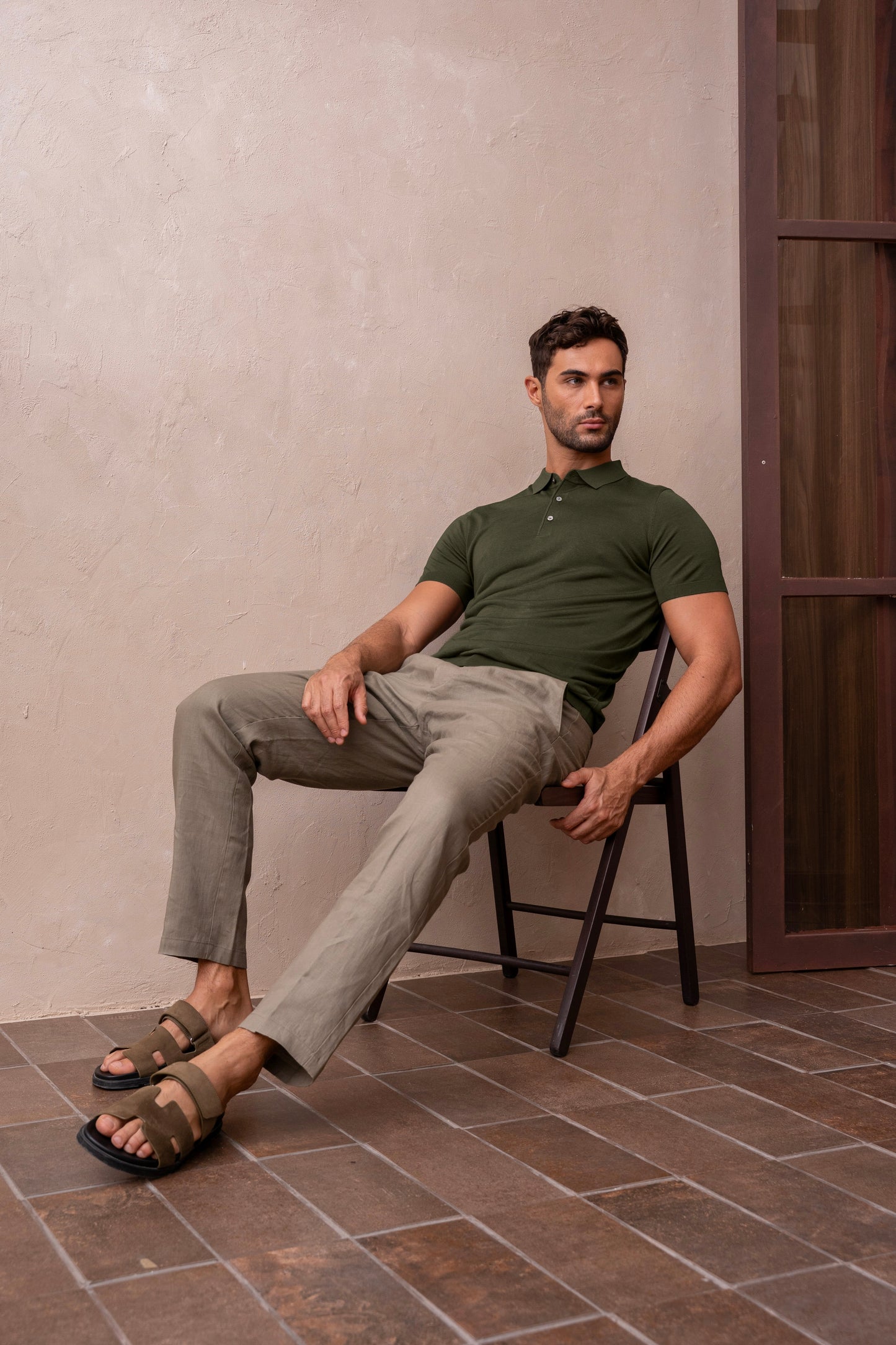 SIERRA KNIT POLO - BOSQUE