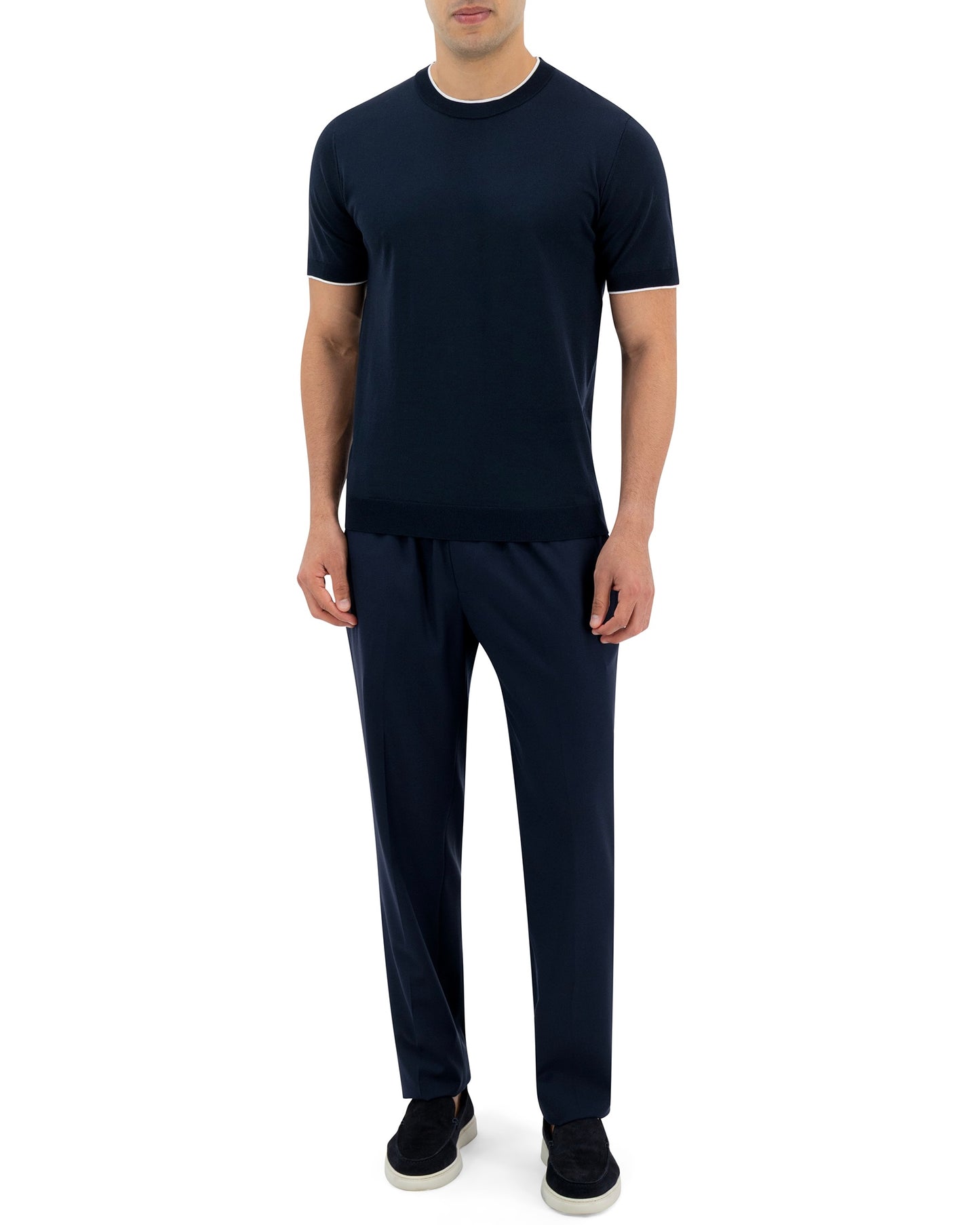 LINEA KNIT T-SHIRT - MIDNIGHT