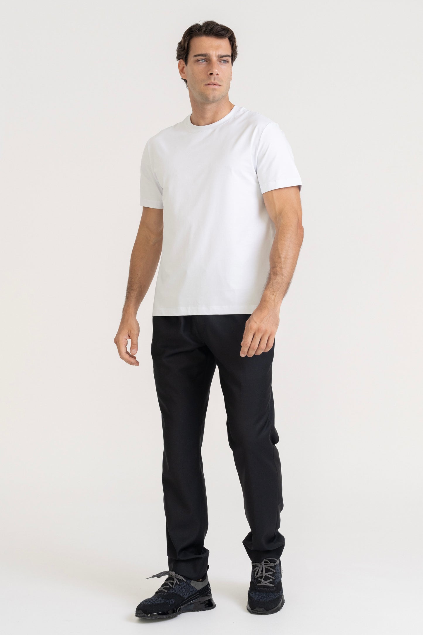 BASIC COTTON T-SHIRT - WHITE