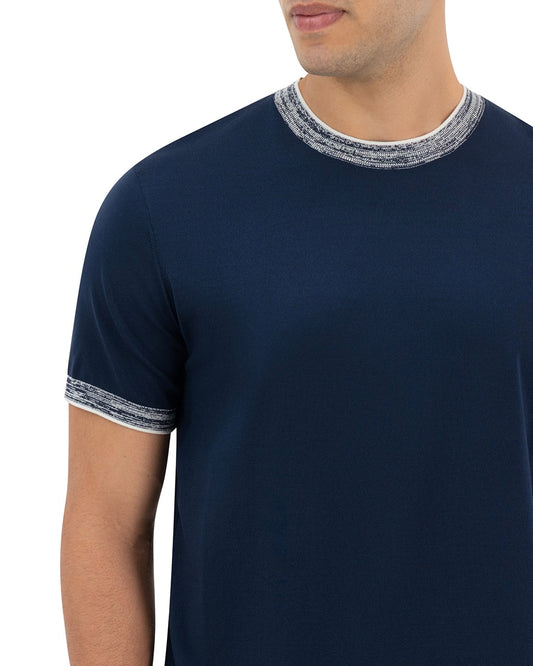 DELMAR KNIT T-SHIRT - AZUL
