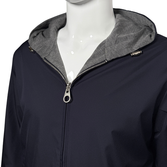 TWIN-TECH HOODED BOMBER - NAVY
