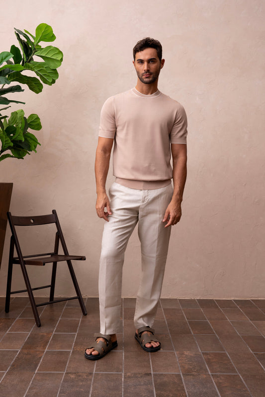 PADRE KNIT T-SHIRT - SABLE