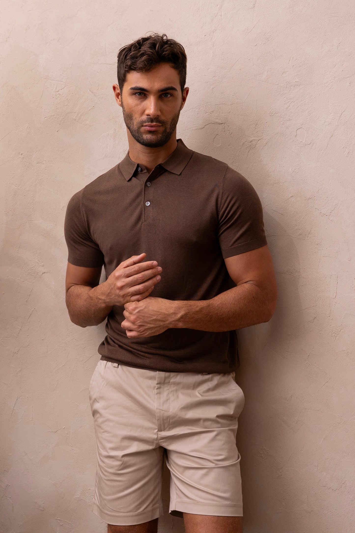 SIERRA KNIT POLO - TIERRA