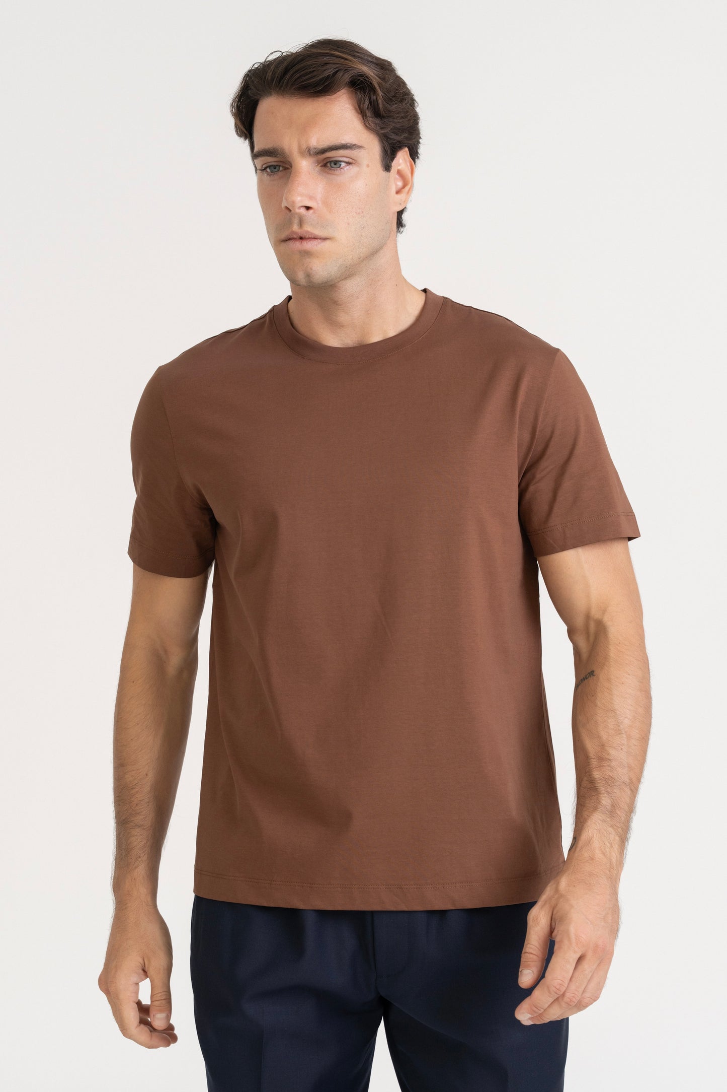 BASIC COTTON T-SHIRT - RUST