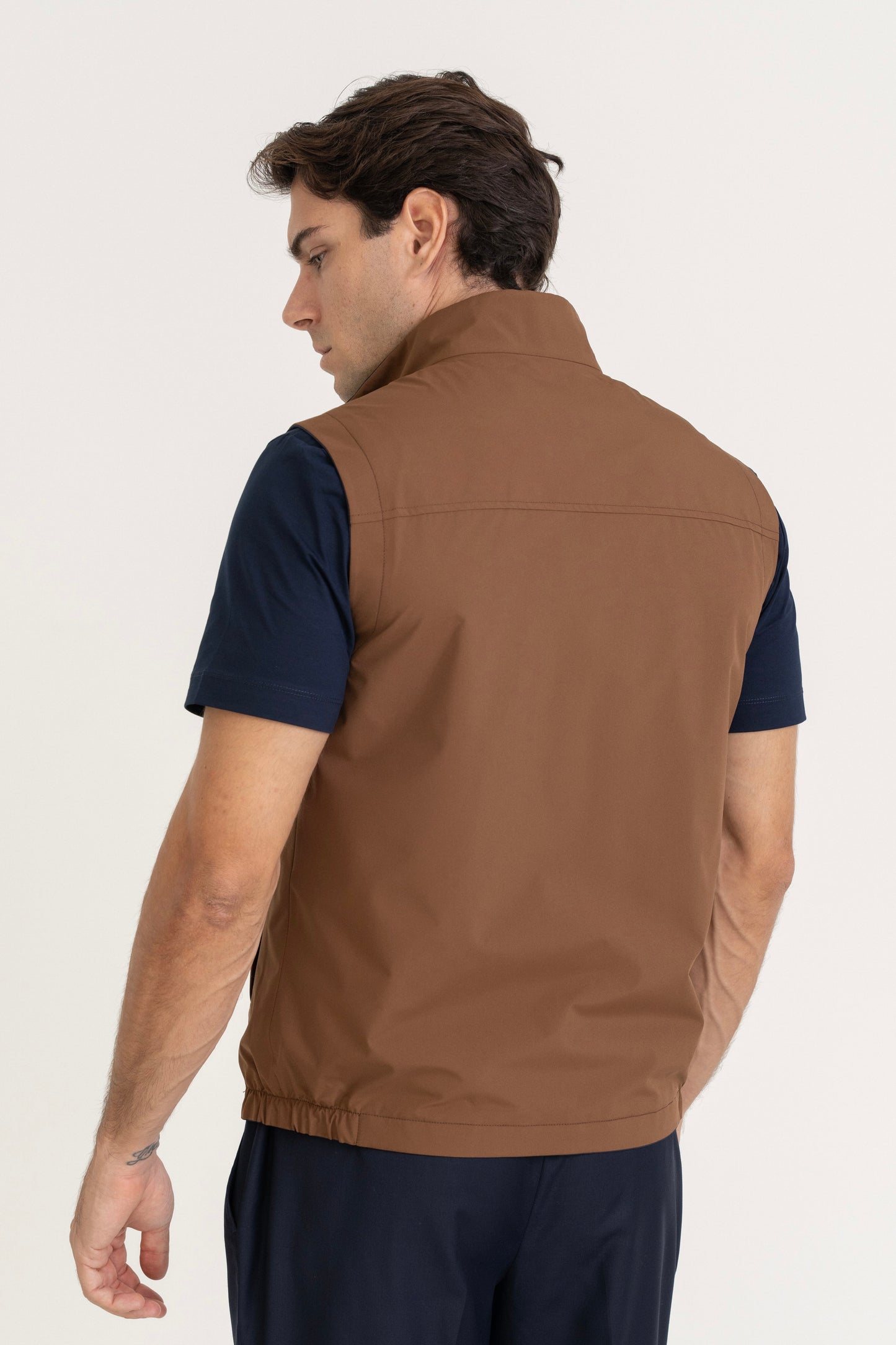 REVERSIBLE TECH GILET - NAVY/RUST