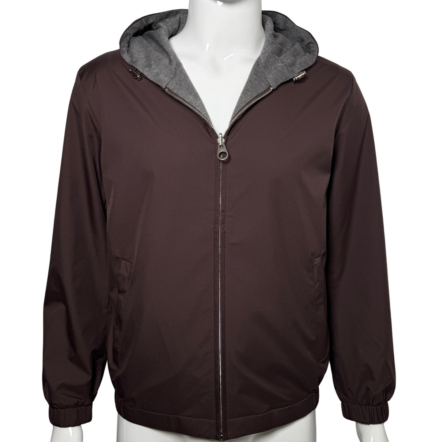 TWIN-TECH HOODED BOMBER - MERLOT