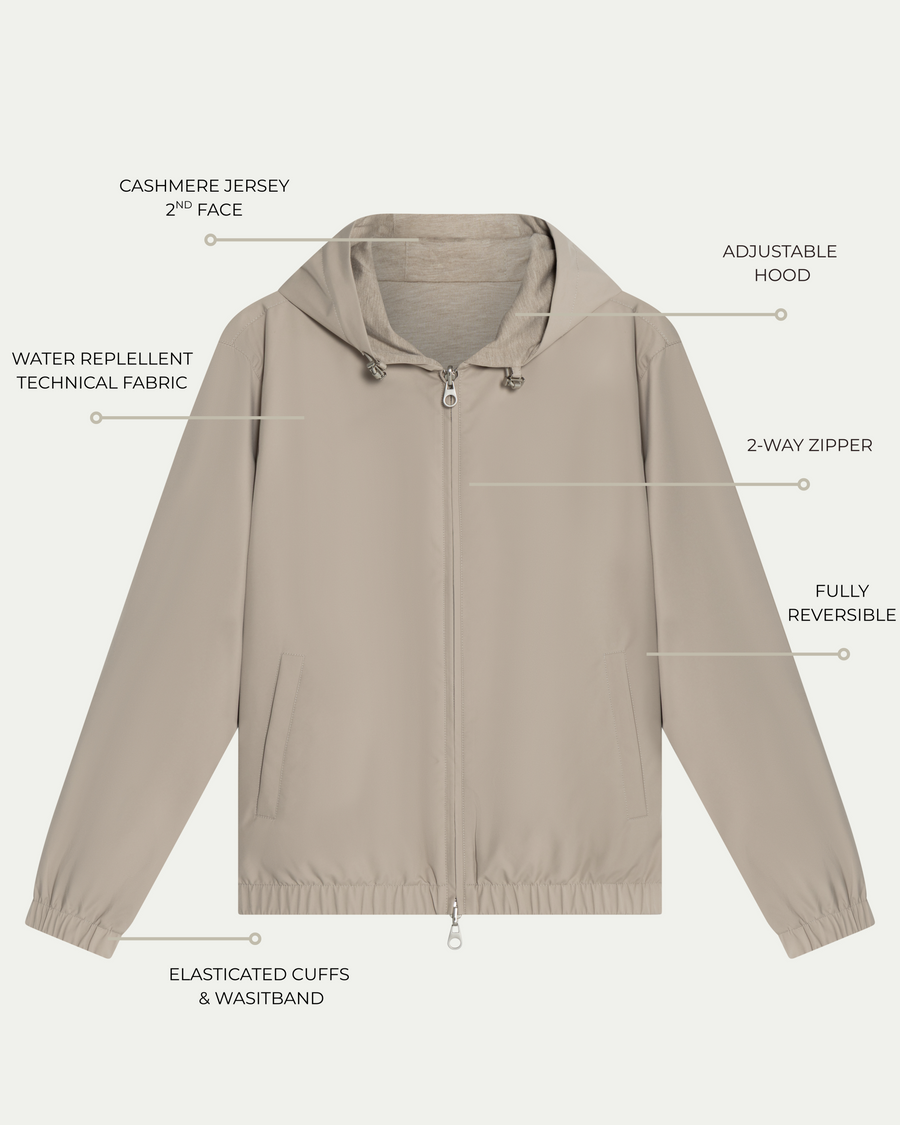 TWIN-TECH HOODED JACKET 2.0 - BEIGE