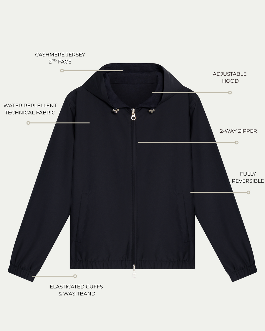 TWIN-TECH HOODED JACKET 2.0 - NAVY