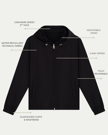 TWIN-TECH HOODED JACKET 2.0 - BLACK