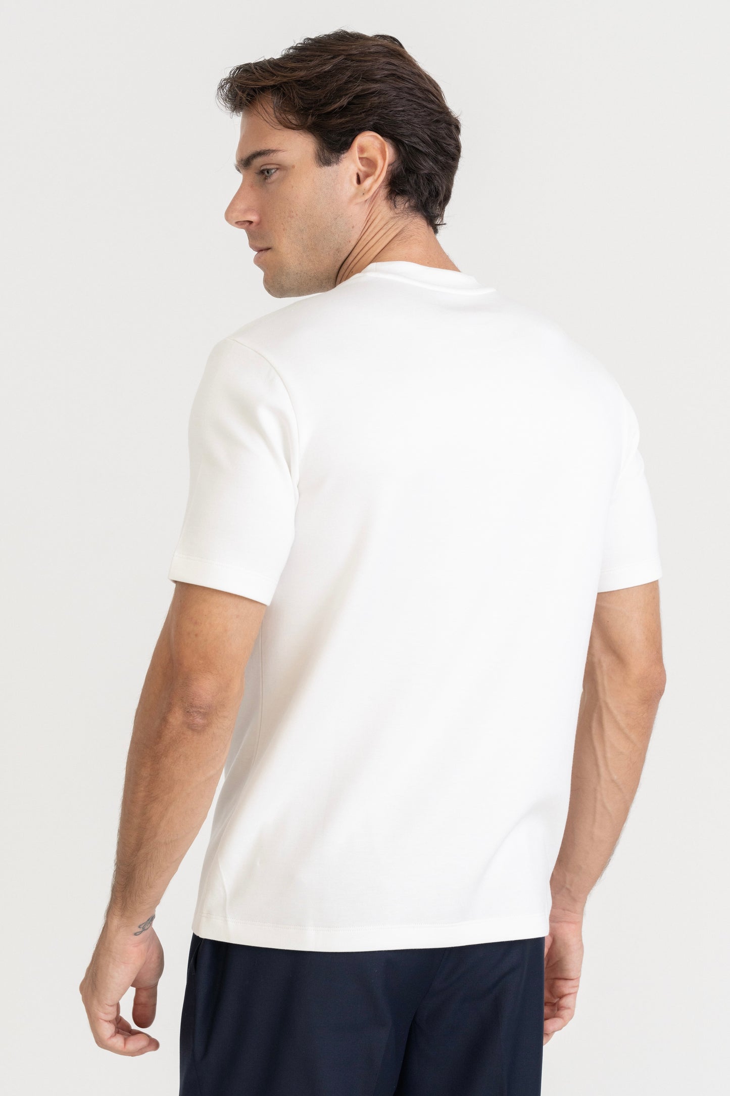 WOOL BLEND T-SHIRT - WHITE