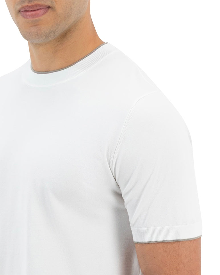 LINEA KNIT T-SHIRT - WHITE
