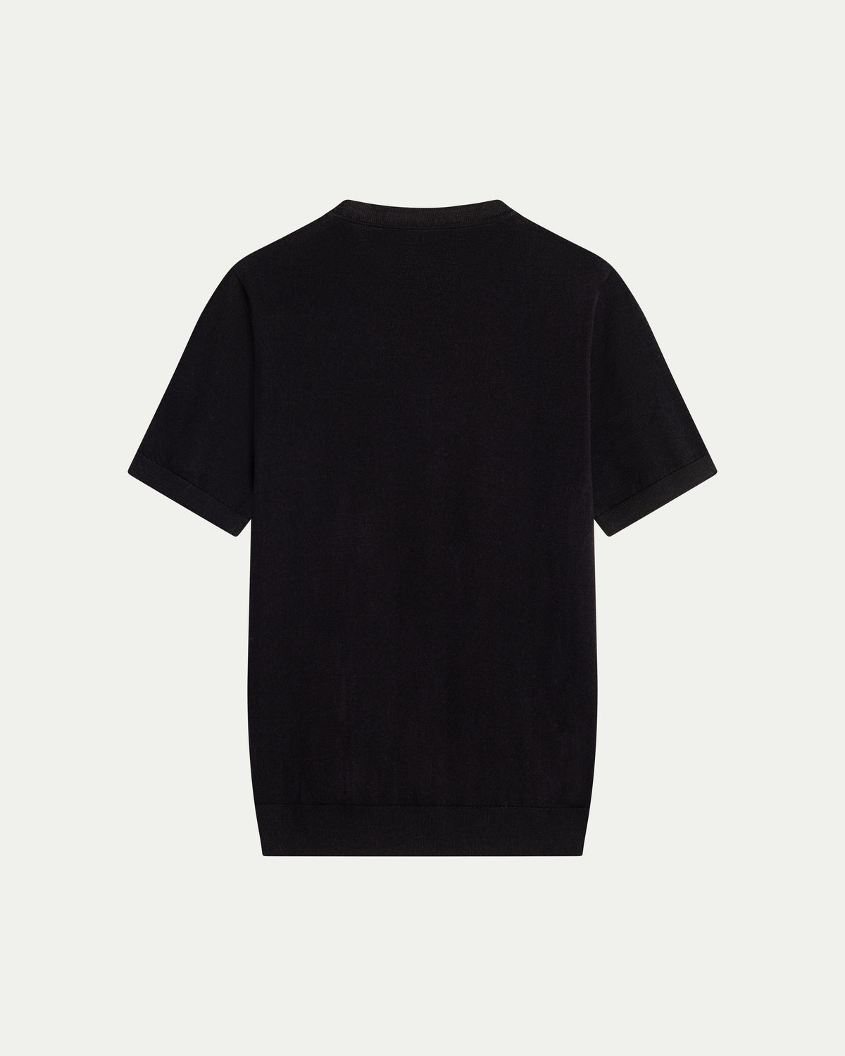 MERINO WOOL T-SHIRT - BLACK