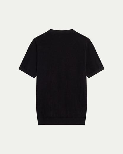 MERINO WOOL T-SHIRT - BLACK