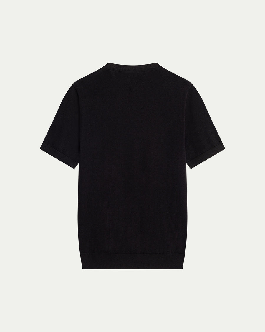MERINO WOOL T-SHIRT - BLACK