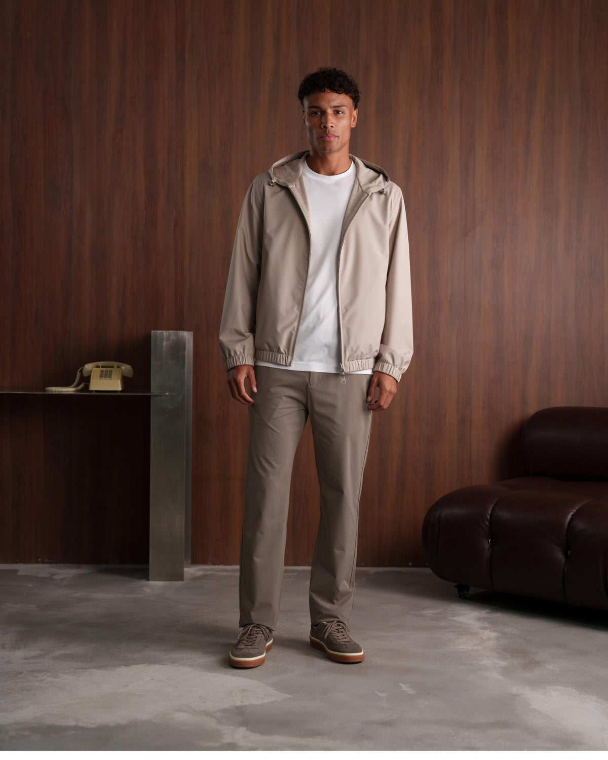 TWIN-TECH HOODED JACKET 2.0 - BEIGE