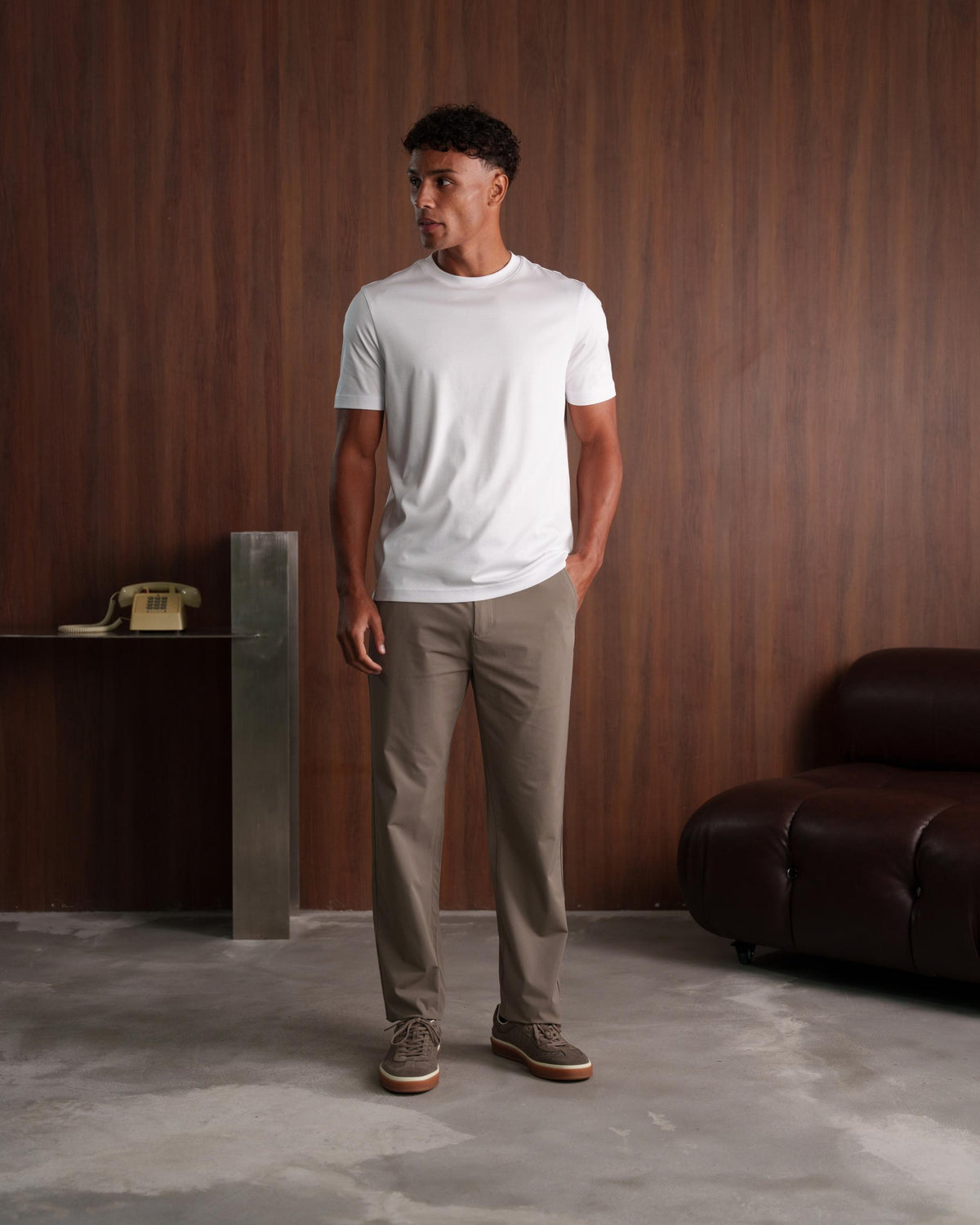LUXE-MERCERISED T-SHIRT - WHITE