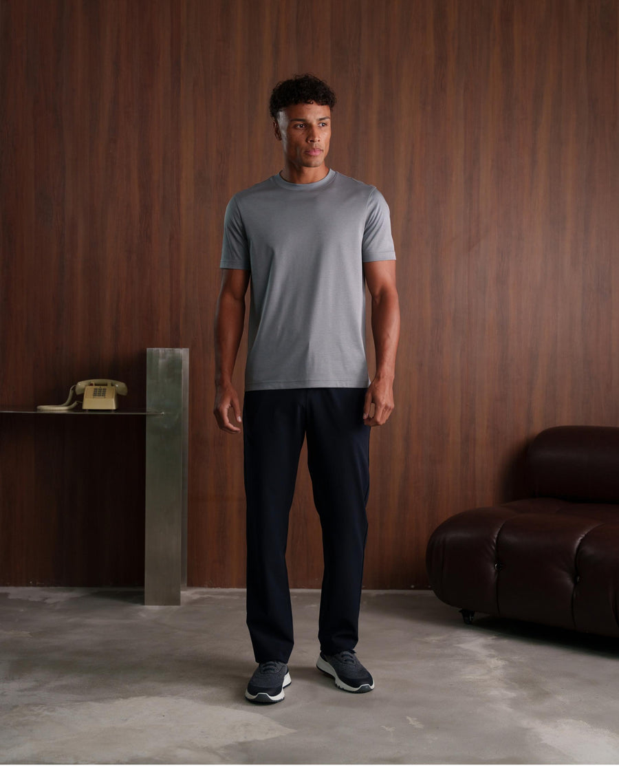 LUXE-MERCERISED T-SHIRT - SLATE
