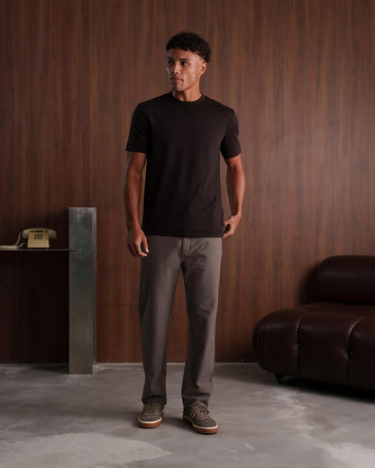 LUXE MODAL T-SHIRT - BROWN