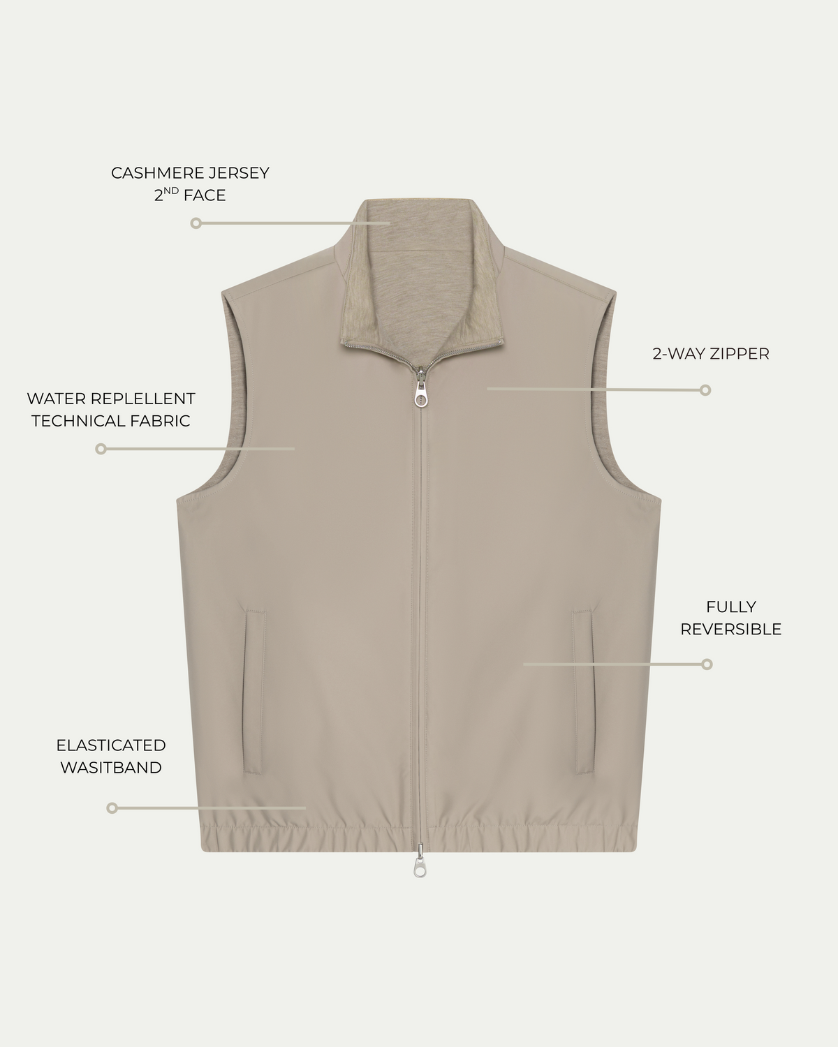 TWIN-TECH GILET 2.0 - BEIGE
