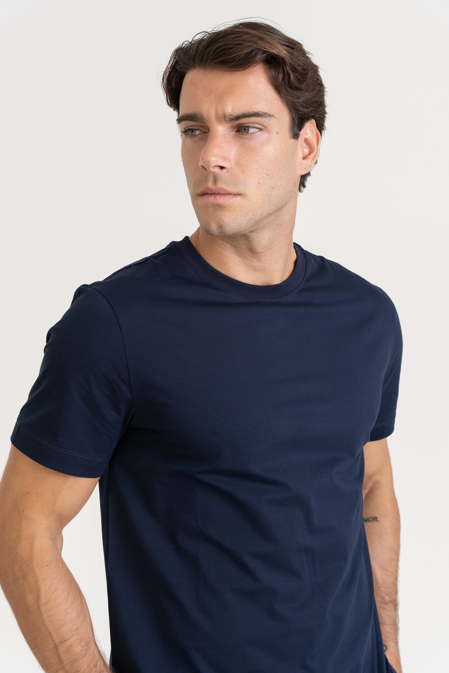 BASIC COTTON T-SHIRT - NAVY