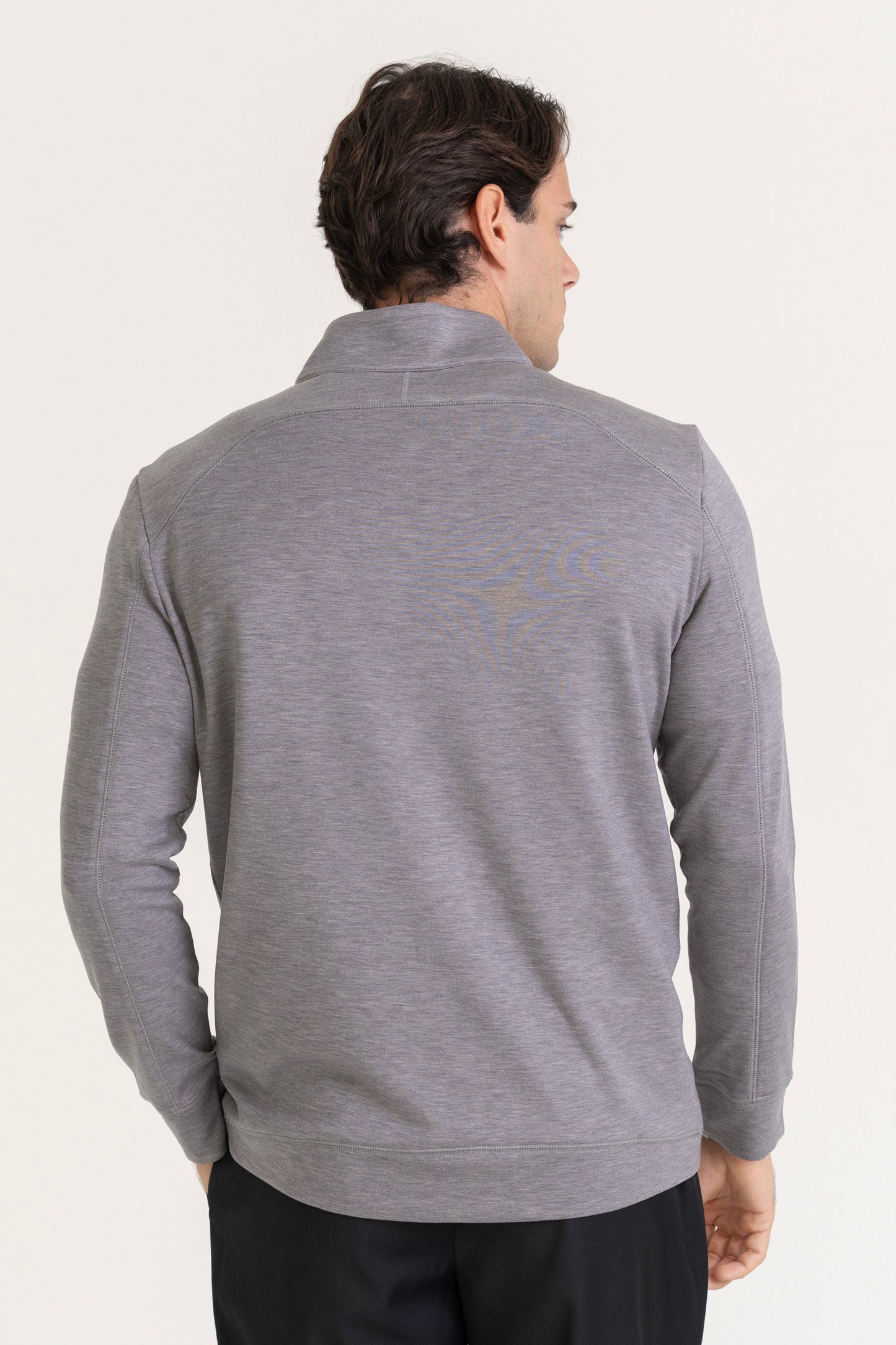 QUARTER ZIP PULLOVER - GREY