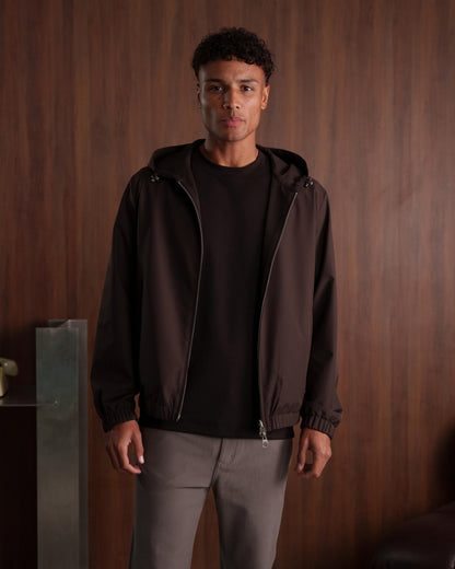 TWIN-TECH HOODED JACKET 2.0 - ESPRESSO