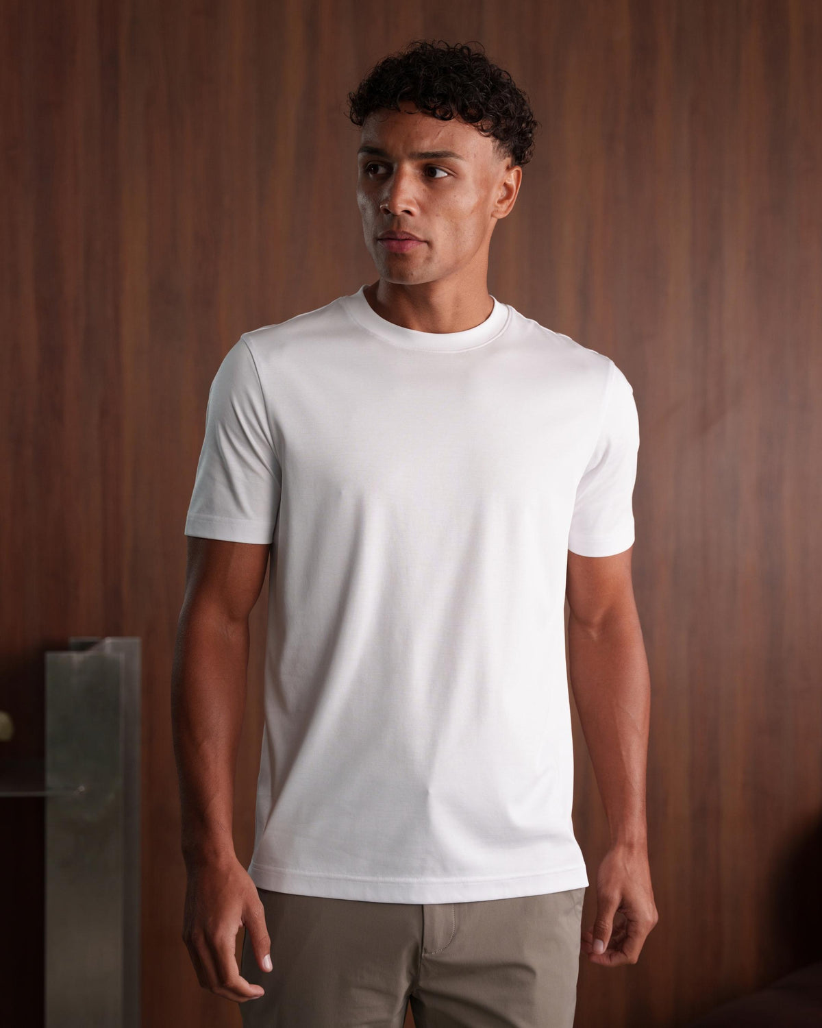 LUXE-MERCERISED T-SHIRT - WHITE