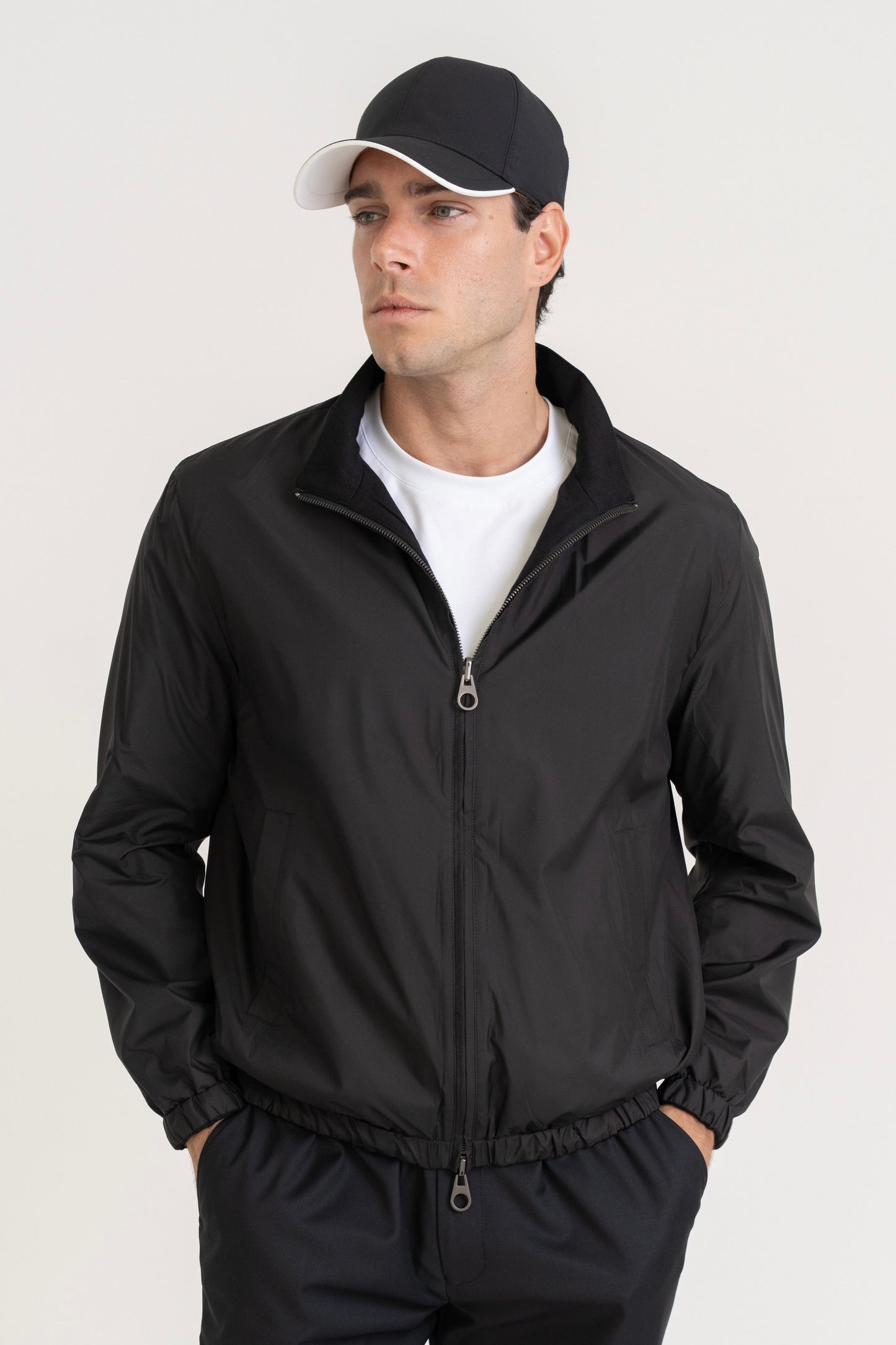 DUO BOMBER JACKET - BLACK