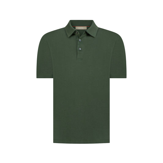 MERCERISED COTTON POLO - VERDE