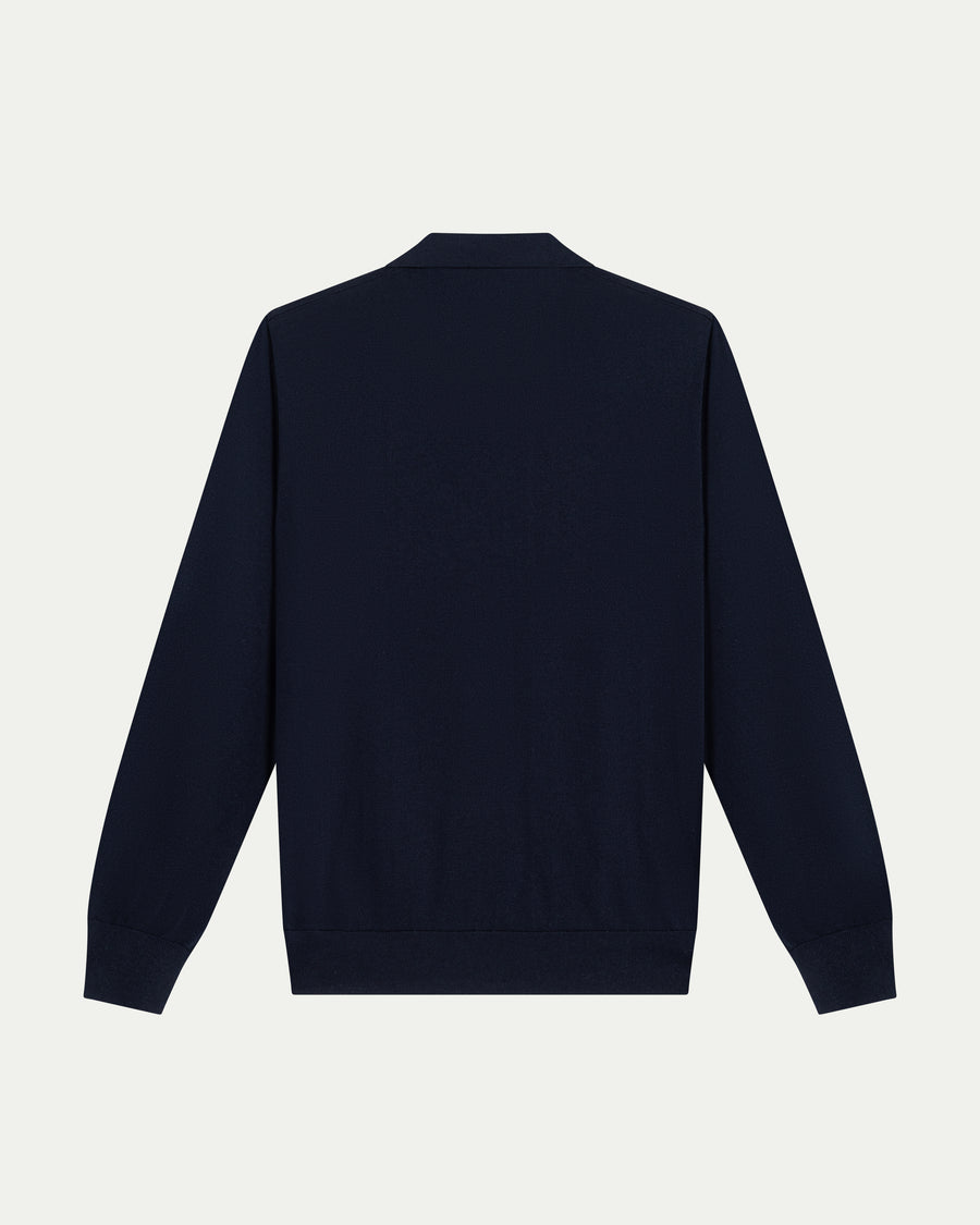 SOMBRA LONG SLEEVE POLO - NAVY