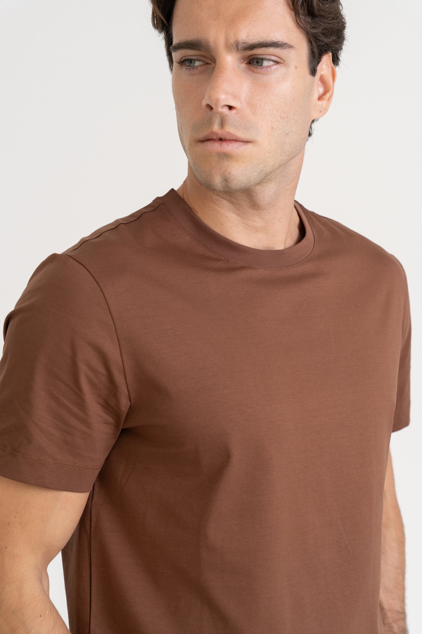 BASIC COTTON T-SHIRT - RUST