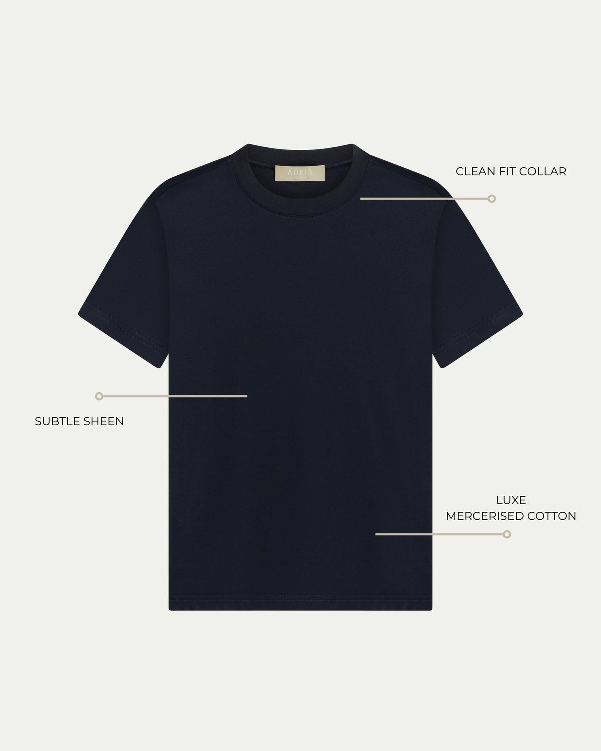 LUXE-MERCERISED T-SHIRT - NAVY