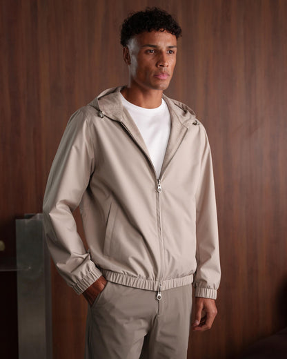 TWIN-TECH HOODED JACKET 2.0 - BEIGE