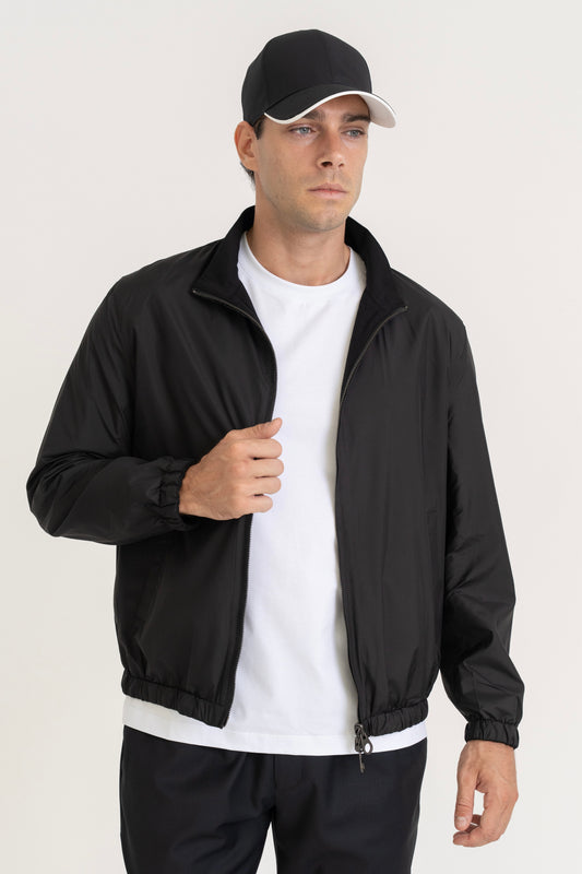 DUO BOMBER JACKET - BLACK