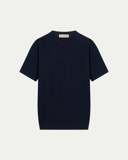 MERINO WOOL T-SHIRT - NAVY