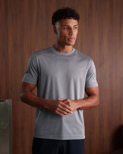 LUXE-MERCERISED T-SHIRT - SLATE