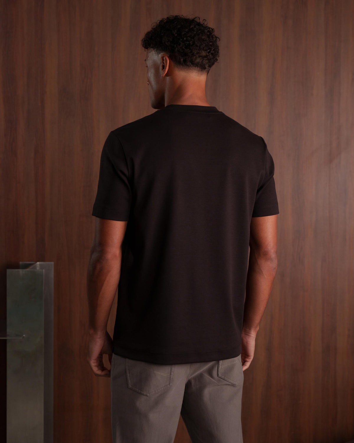 LUXE MODAL T-SHIRT - BROWN
