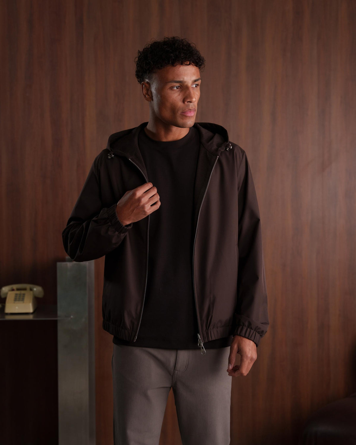 TWIN-TECH HOODED JACKET 2.0 - ESPRESSO