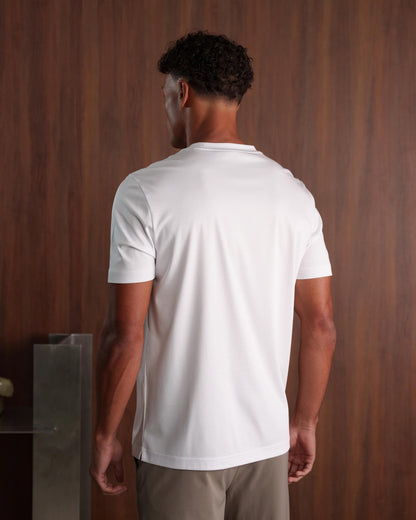 LUXE-MERCERISED T-SHIRT - WHITE
