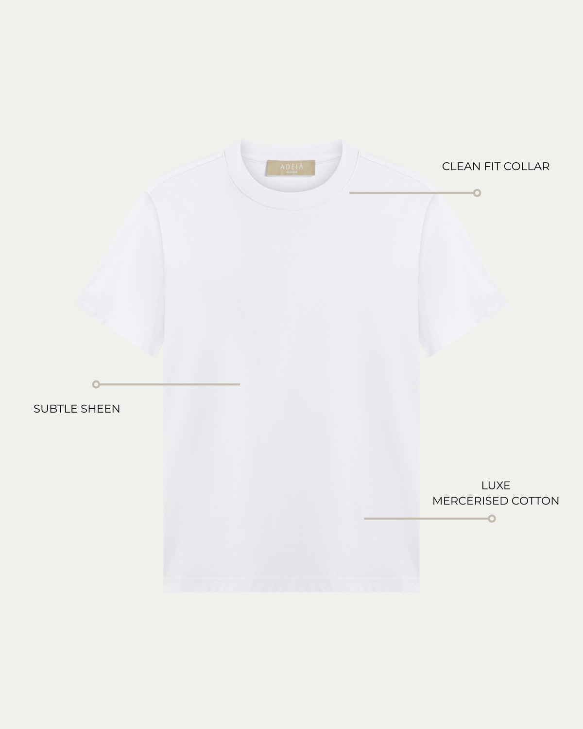 LUXE-MERCERISED T-SHIRT - WHITE