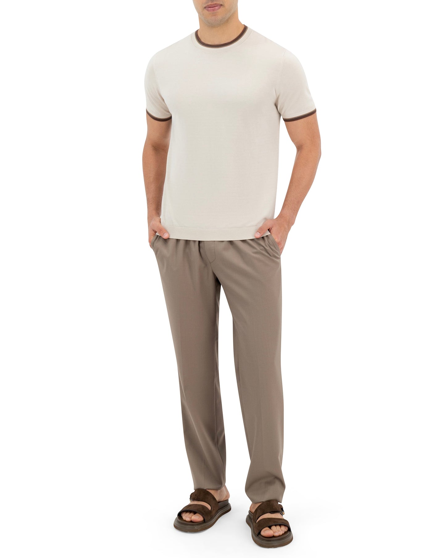 FRONTERA KNIT T-SHIRT - CREMA