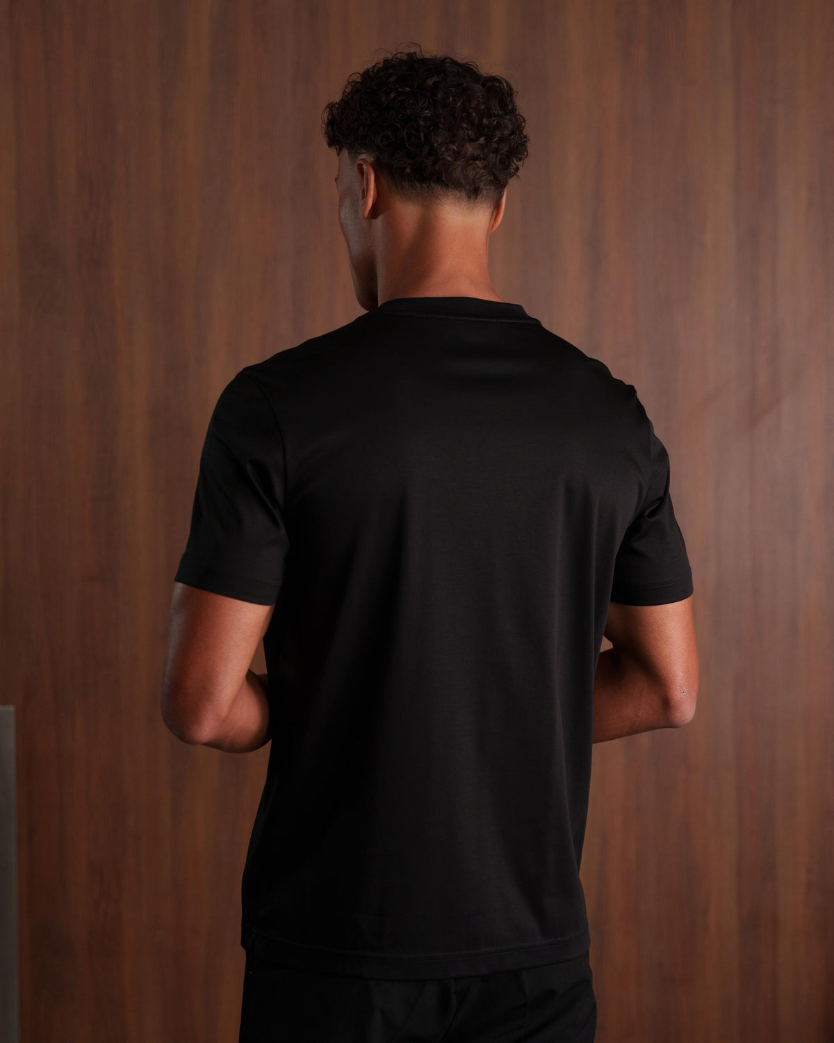 LUXE-MERCERISED T-SHIRT - BLACK