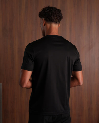 LUXE-MERCERISED T-SHIRT - BLACK