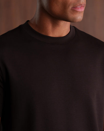 LUXE MODAL T-SHIRT - BROWN
