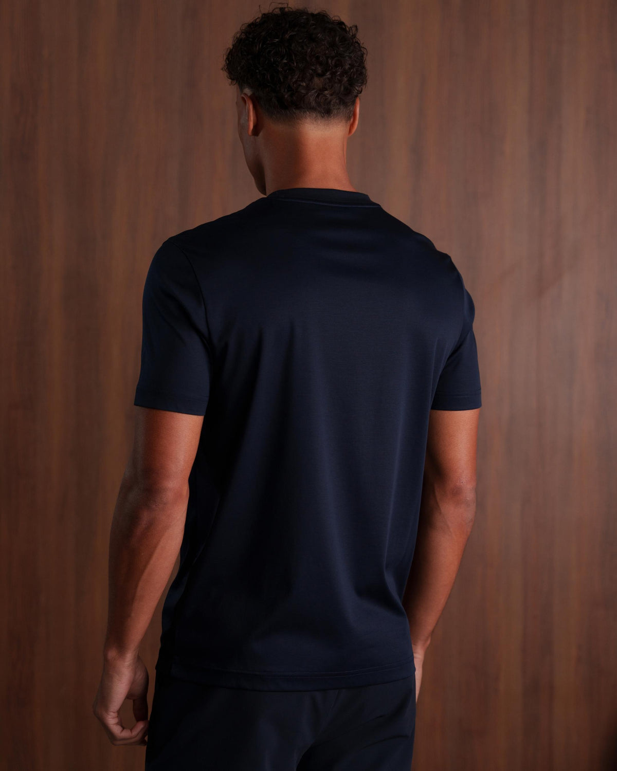 LUXE-MERCERISED T-SHIRT - NAVY
